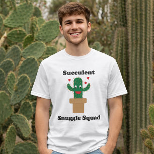 Funny Succulent Snuggle Squad Cactus T-Shirt