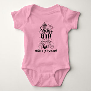 Funny sugar and spice baby girl bodysuit