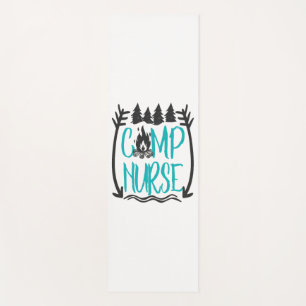 Funny Summer Camp Nurse Nursing Gift Camping RN Yoga Mat
