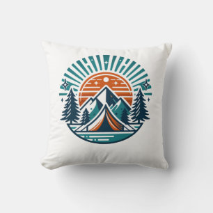 funny summer camping cushion