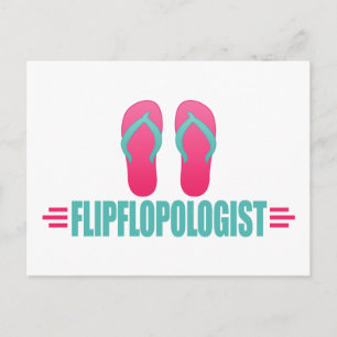 Funny Summer Flip Flops Postcard