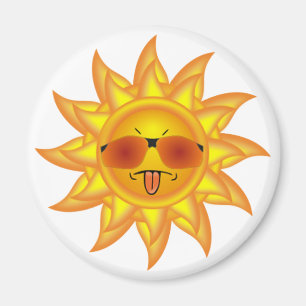 Funny, Summer Heat, Sunshine - Too Hot Attitude Magnet