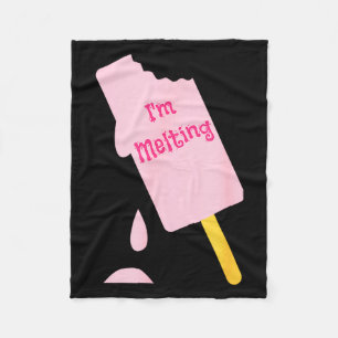 Funny summer heat wave i'm melting men women kids fleece blanket