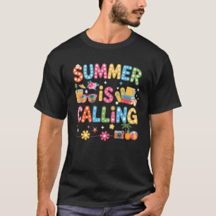 Funny Summer Is Calling Teacher School's Out Vibes T-Shirt