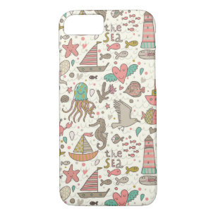 Funny Summer Pattern With Ships Case-Mate iPhone Case