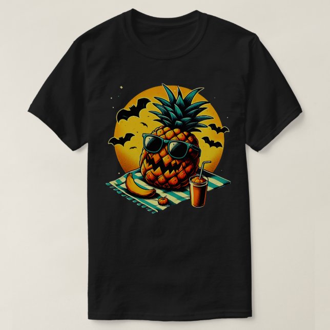 Funny Summer Pineapple Swinger Halloween 3 T-Shirt (Design Front)