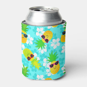 Funny Summer Tropical Pineapples Can Cooler