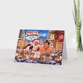 Funny Sumo Wrestler Christmas Card