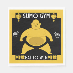 Funny Sumo Wrestler Napkin