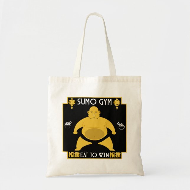 Funny Sumo Wrestler Tote Bag (Front)