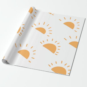 Funny Sun Drawing Wrapping Paper