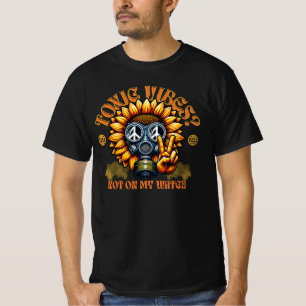 Funny Sunflower Hazmat Biohazard Peace Sign T-Shirt