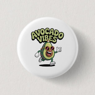 Funny Sunglasses Avocado 3 Cm Round Badge