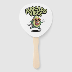 Funny Sunglasses Avocado Hand Fan