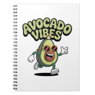 Funny Sunglasses Avocado Notebook