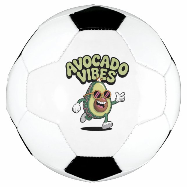 Funny Sunglasses Avocado Soccer Ball (Front)