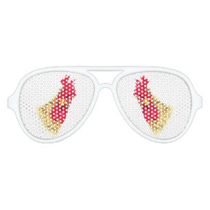 Funny Sunglasses Gift with Surprised Rooster