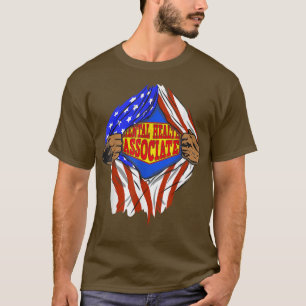 Funny Super Mental Health Associate Hero Job1390 6 T-Shirt