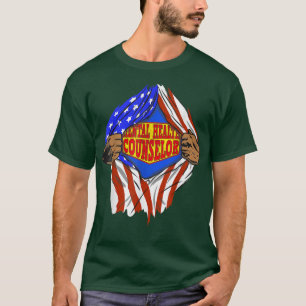 Funny Super Mental Health Counsellor Hero Job1396  T-Shirt