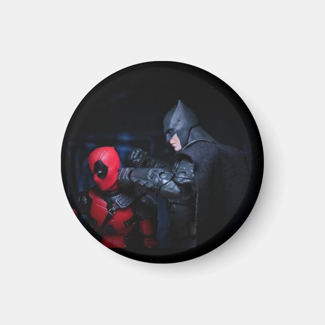 Funny superhero design magnet (Front)