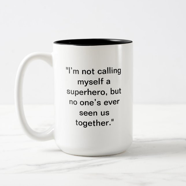 Funny Superhero Mug | Custom Name Gift (Left)