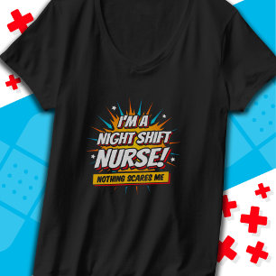 Funny Superhero Night Shift Nurse Appreciation T-Shirt