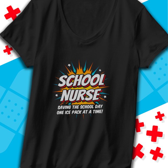 Funny Superhero School Nurse Appreciation T-Shirt (Creator Uploaded)