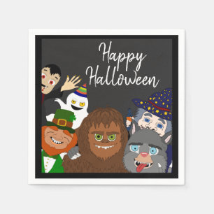 Funny Supernatural Happy Halloween Costume Party Napkin