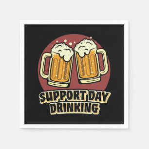 Funny support day drinking bar mancave napkin