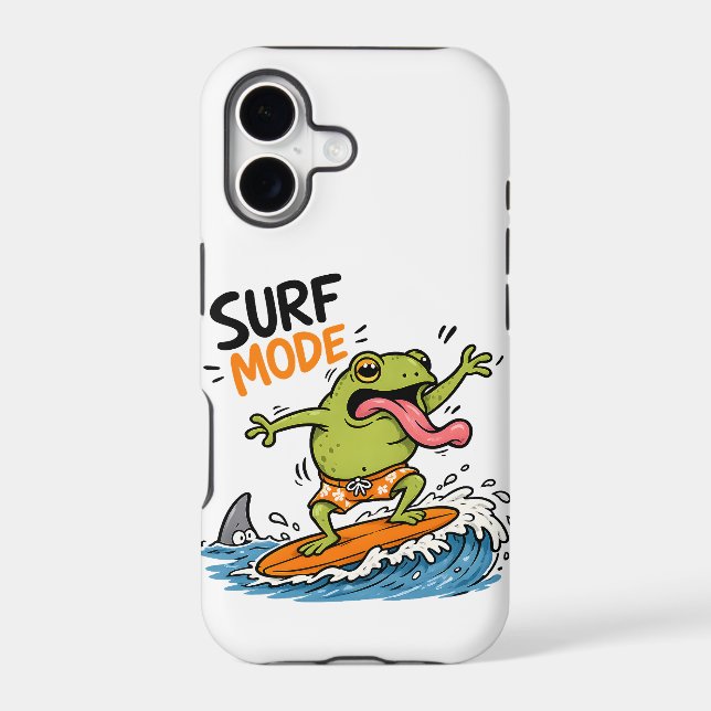 Funny Surf Mode Frog|Silly Frog Summer  (Back)