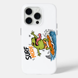 Funny Surf Mode Frog Silly Frog Summer  iPhone 15 Pro Case