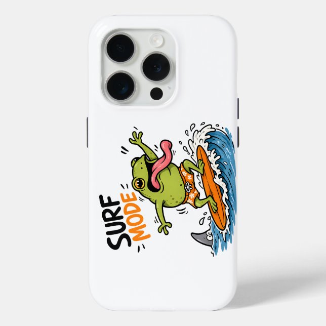 Funny Surf Mode Frog|Silly Frog Summer  Case-Mate iPhone Case (Back)
