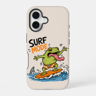 Funny Surf Mode Frog Silly Frog Summer  iPhone 16 Case