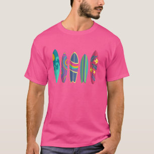 Funny Surfboard Art Summer Surf Surfing Beach Surf T-Shirt