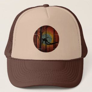 FUNNY SURFER IN THE WOODS TRUCKER HAT
