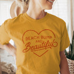 Funny Surfer Mum to Be Summer Beach Bum Punny  T-Shirt<br><div class="desc">Elevate your beach style with our 'Beach Bumps and Beautiful' unisex t-shirt, tailored for expectant moms. Flaunt your radiant bump confidently and comfortably, embracing the summer sun in style. Designed to celebrate your pregnancy journey, this chic tee is a must-have for beach-loving moms-to-be. Make a statement on the shore with...</div>
