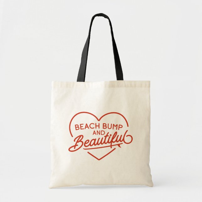 Funny Surfer Mum to Be Summer Beach Bum Punny  Tote Bag (Front)