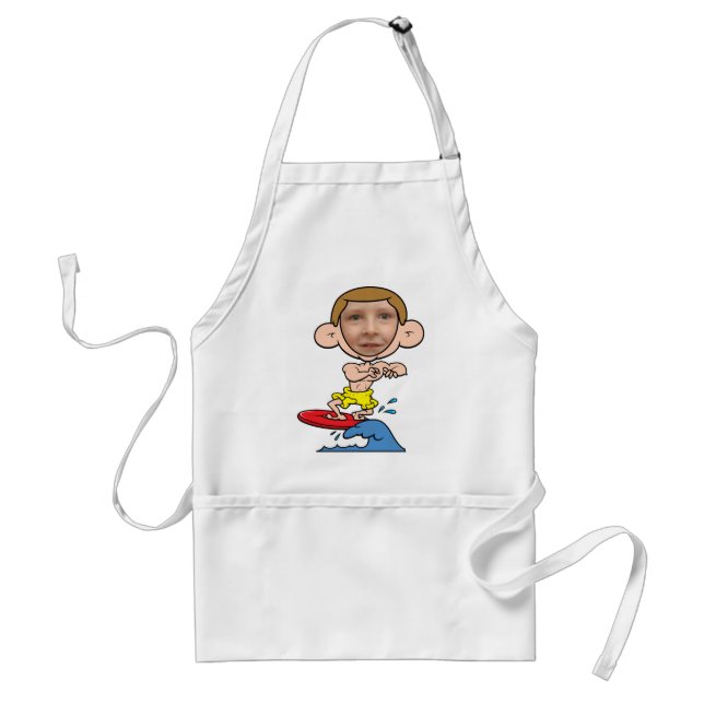 Funny Surfer Photo Face Template Standard Apron (Front)