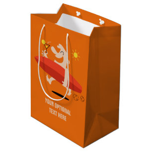 Funny Surfer with Cocktail custom gift bag