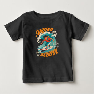 Funny Surfing Back to School Retro Baby T-Shirt