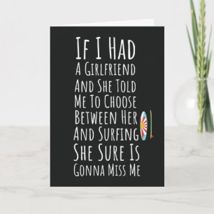 Funny Surfing Cards For Men For Him Surfer Humor