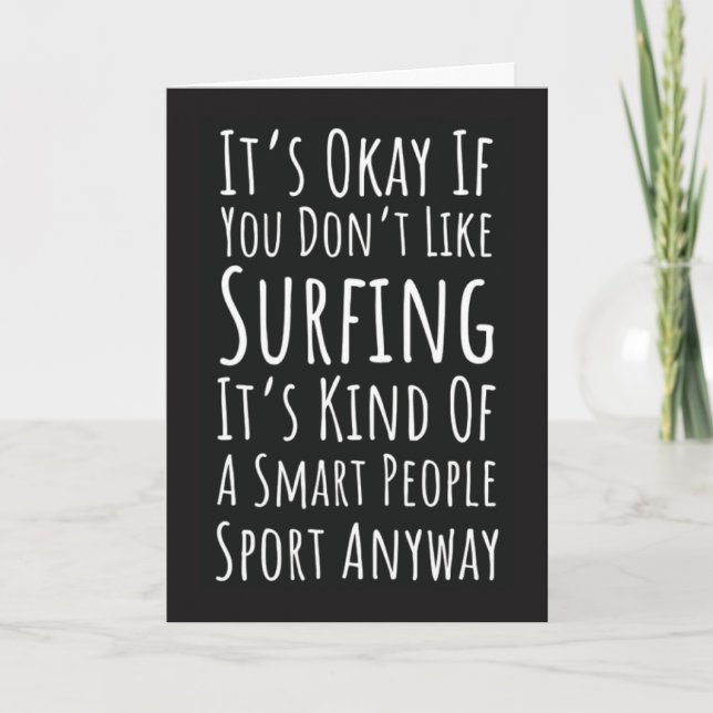 Funny Surfing Cards Humor Surfer Wave Ocean Beach (Front)