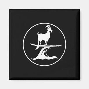 Funny Surfing Goat Cool Kids Farm Animal Goats Gif Magnet