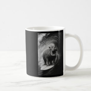 Funny Surfing Hippo Hippopotamus Selfie Safari Ani Coffee Mug
