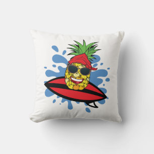 Funny Surfing Pineapple Cushion