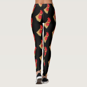 Funny Surprised Curious Rooster - Choose colour Leggings
