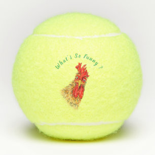 Funny Surprised Curious Rooster - What's So Funny  Tennis Balls