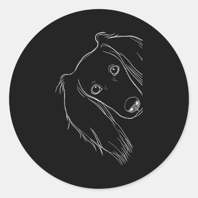 Funny Surprised Dog Saluki  Classic Round Sticker (Front)