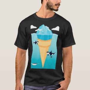 Funny Surreal Ice Cream Iceberg Ice Cream Lovers T-Shirt