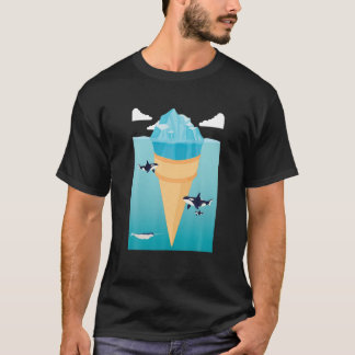 Funny Surreal Ice Cream Iceberg Ice Cream Lovers T-Shirt